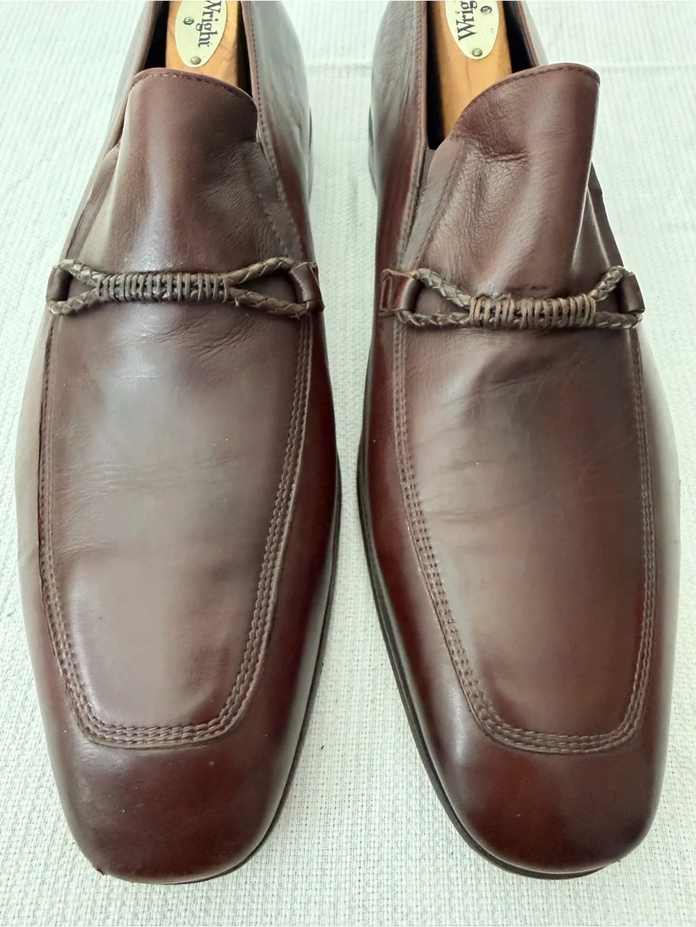 Taryn Rose Men's Dark Brown Leather Slip-On Loafers